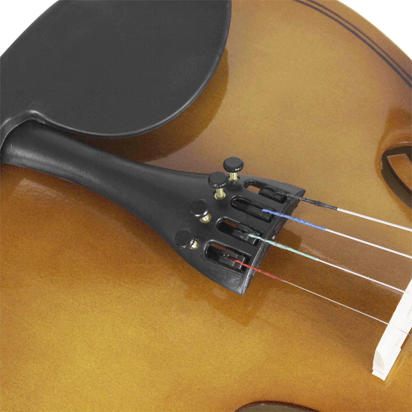 Violino acustico Garvee per principianti, in legno di abete, con custodia e archetto, strumento per principianti per orchestra e banda da concerto