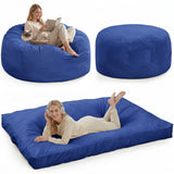 Garvee Poltrona Sacco Gigante 3-in-1 Convertible Memory Foam Blu Per Soggiorno E Camera 44.1x44.1x27.6 Pollici - Blue