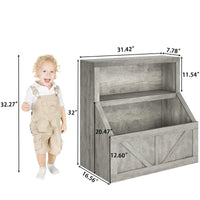 Libreria per bambini e contenitore per giocattoli Garvee, a 2 livelli, in legno, robusta, sicura per i bambini, per sale giochi e asili, 31x16x32 pollici