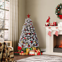 Albero di Natale artificiale Garvee da 120 cm con 100 LED in materiale PE/PVC per piccoli spazi abitativi e decorazioni natalizie