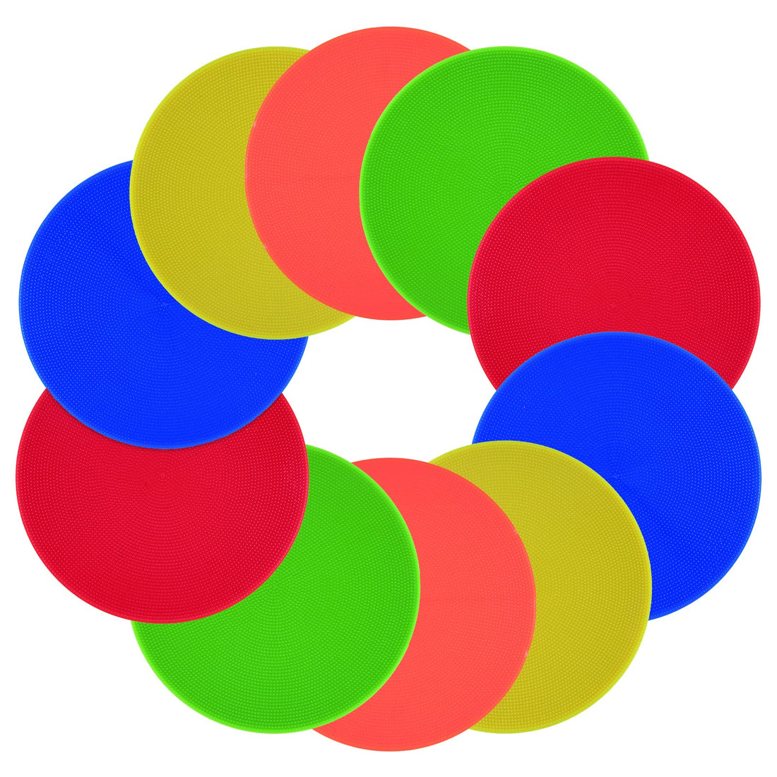 Segnapunti Garvee Spot per bambini, 10 pezzi, 9 pollici, PVC, antiscivolo, piatti, colorati, per sport, allenamento, scuola