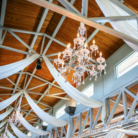 Tende da soffitto Garvee per matrimoni, 6 pannelli 1,5x6 m in chiffon bianco per cerimonie, ricevimenti, banchetti