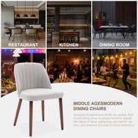 Sedie da pranzo in legno Garvee, set da 2, imbottite, comode, per cucina e ristorante, grigio, 20,5"P x 18,1"L x 30"A