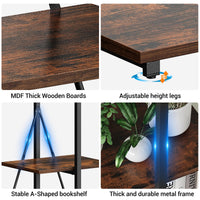 Libreria a 4 ripiani Garvee con design a barca a vela, in legno robusto, impermeabile, per soggiorno e ufficio, bianca, salvaspazio