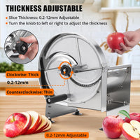 Affettatrice per verdure in acciaio inossidabile Garvee, regolabile, multifunzionale, 0,2 mm-10 mm, tagli precisi, affettatrice da cucina, antiruggine, spiralizzatore
