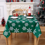 Tovaglia natalizia Garvee, quadrata, 137x137 cm, verde, impermeabile, antimacchia, poliestere Oxford, decorazione festiva - Verde