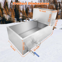 Evaporatore per sciroppo d'acero Garvee, 30x16x19 pollici, acciaio inossidabile 304, 21 galloni, 2 valvole, termometro per casa e esterni