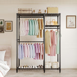 Garvee Appendiabiti Robusto Porta Abiti Capacità 320 kg Regolabile Metallo Verniciato Resistente Casa 194,4 cm A x 105,7 cm L x 39,4 cm P Nero