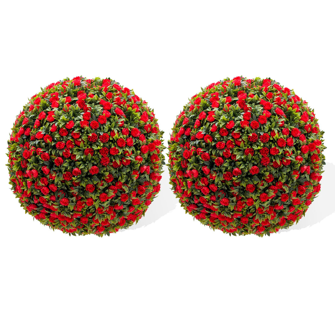 Garvee 17" palle di bosso artificiali, set di 2, materiale PE resistente alle intemperie e di facile manutenzione, per giardino, matrimonio, verde