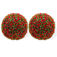 Garvee 17" palle di bosso artificiali, set di 2, materiale PE resistente alle intemperie e di facile manutenzione, per giardino, matrimonio, verde