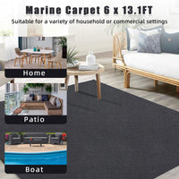 Garvee Boat Flooring 1,8x4m Tappetino marino antiscivolo Tappeto per esterni per barche Yacht SUP Kayak Camper, grigio