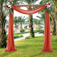 Garvee Wedding Arch Tenda in tulle drappeggiata in mussola 70x550cm Decorazione per matrimonio color caramello
