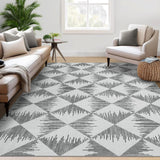 Tappeto per soggiorno Garvee 200x290cm, grande, lavabile, antiscivolo, a pelo corto, per soggiorno, camera da letto, sala da pranzo, grigio - 