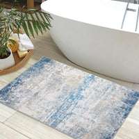 Tappeti astratti Garvee, tappeto grande lavabile dal design moderno per soggiorno, camera da letto, ufficio, 120x170 cm, grigio blu