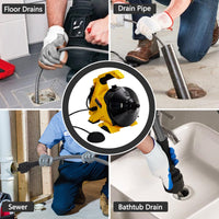 Garvee Spirale Elettrica Automatica 9m per Festa del Papà: Pulisci Scarichi Lavandini, WC e Pavimento con Motore e Aste Prolunga