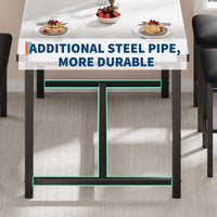 Set Garvee per 4 persone con seduta e panca imbottite, legno MDF, compatto per piccoli spazi, robusta struttura a H, grigio