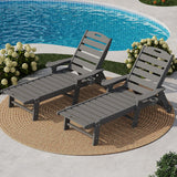 Garvee Sdraio Outdoor Oversize in HDPE con 5 Posizioni Regolabili, Ruote, Portabicchieri per Piscina, Patio e Campeggio, 197,6 cm x 59,9 cm x 31,8 cm, Colore Neutro
