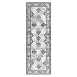 Garvee Tappeto Runner Antiscivolo Trellis Marocchino Lavabile Morbido Poliestere 60x230cm Per Ingresso E Cucina Design Vintage - Grey