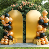 Garvee 6FT Spandex Arch Cover per arco nuziale - Doppio lato, elastico, oro argento - Fotografia per feste e baby shower