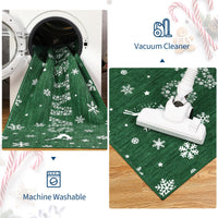 Tappeto per soggiorno Garvee, tappeto natalizio, verde alce, lavabile, antiscivolo, per camera da letto, cucina, sala da pranzo, ufficio, 160x230 cm