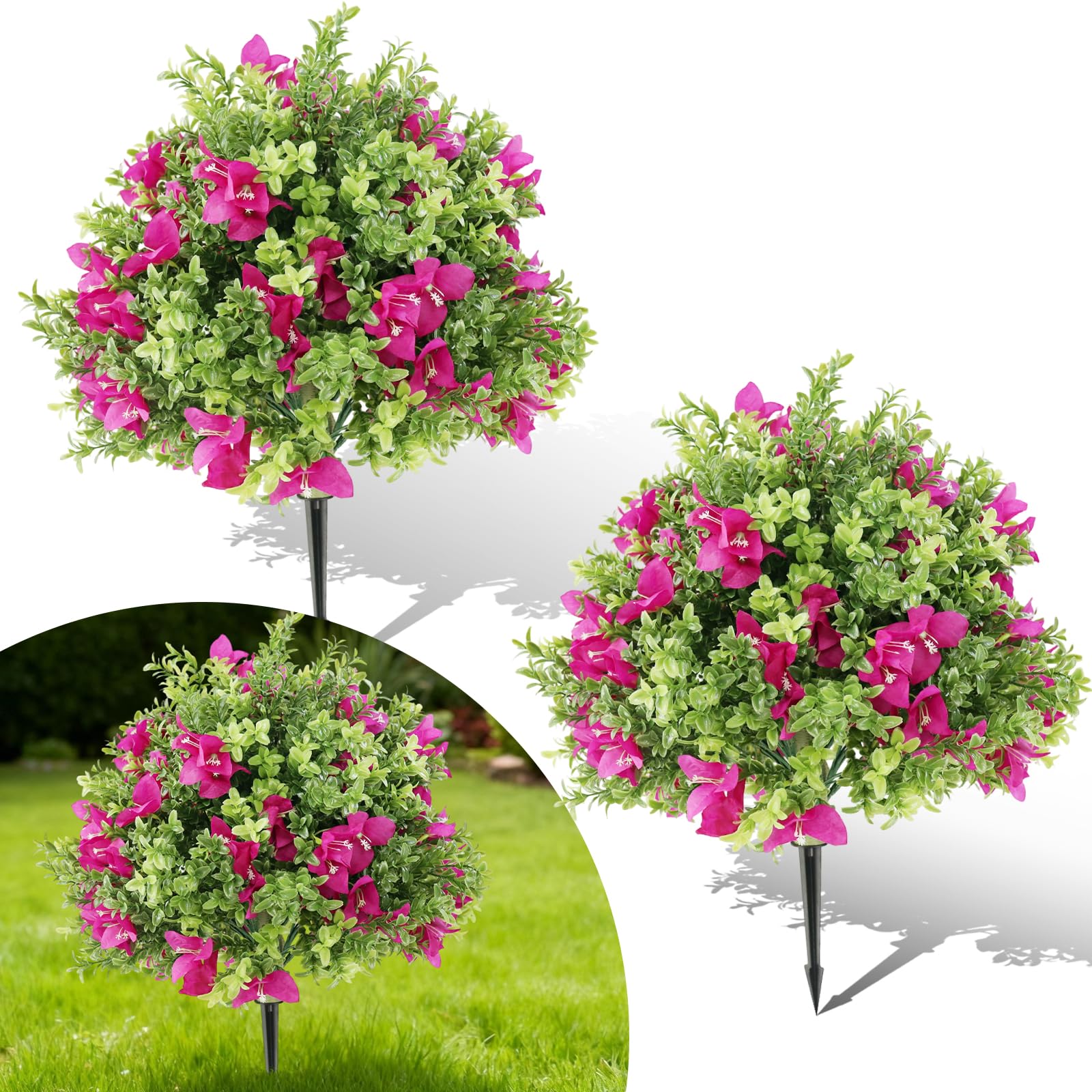 Garvee 2 pezzi 2 piedi alberi artificiali per interni realistici facili da curare versatili durevoli verdi per la decorazione di casa e ufficio