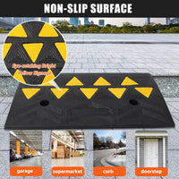 Rampa in gomma per impieghi gravosi Garvee, capacità di carico di 15 tonnellate, con protezione per cavi, per garage e area di carico, altezza 4,1", antiscivolo, resistente ai raggi UV