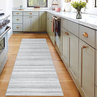 Tappeto Garvee Runner 80 x 150 cm Grigio Antiscivolo Lavabile Per Corridoio Cucina Soggiorno Camera da Letto