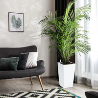 Set di 2 fioriere Garvee alte 16" nere con irrigazione automatica e indicatore del livello dell'acqua per uso interno ed esterno
