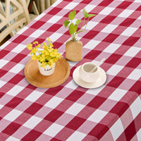 Tovaglia rotonda a quadretti GARVEE Buffalo Check, 70 pollici, rosso e bianco, antimacchia, lavabile, in poliestere, antipiega, per cucina e picnic