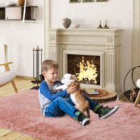 Garvee Tappeto Morbido Finto Pecora Shaggy 1000 GSM, 2.36" Pile, Antiscivolo, Rosa 4x6 Piedi, Rettangolare, Per Camera Bambini e Principesse