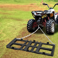 Erpice trainato per impieghi gravosi Garvee da 6 piedi con barre regolabili, catena da 72 pollici, acciaio, resistente alla ruggine per ATV UTV trattore giardinaggio cortile e vialetto