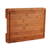 Garvee Tagliere in Bamboo Naturale 41x28 cm con Manici e Canalina per Succo, Resistente e Sostenibile, Ideale per Cucina