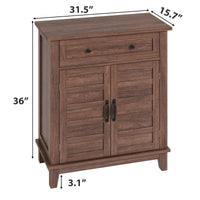 Mobiletto portaoggetti Garvee Farmhouse, ripiano regolabile a 3 livelli, 7 marce, legno, stile rustico, cucina e corridoio, 15,7x31,5x36 pollici