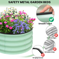 Aiule rialzate Garvee, set da 2, 2x2x1 piede, acciaio zincato, verde, per giardinaggio all'aperto