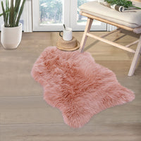 Garvee Tappeto in Pelliccia Sintetica Rosa 2x3 Piedi, Morbido e Spesso 2.36" Pile, Antiscivolo per Camera da Letto e Soggiorno