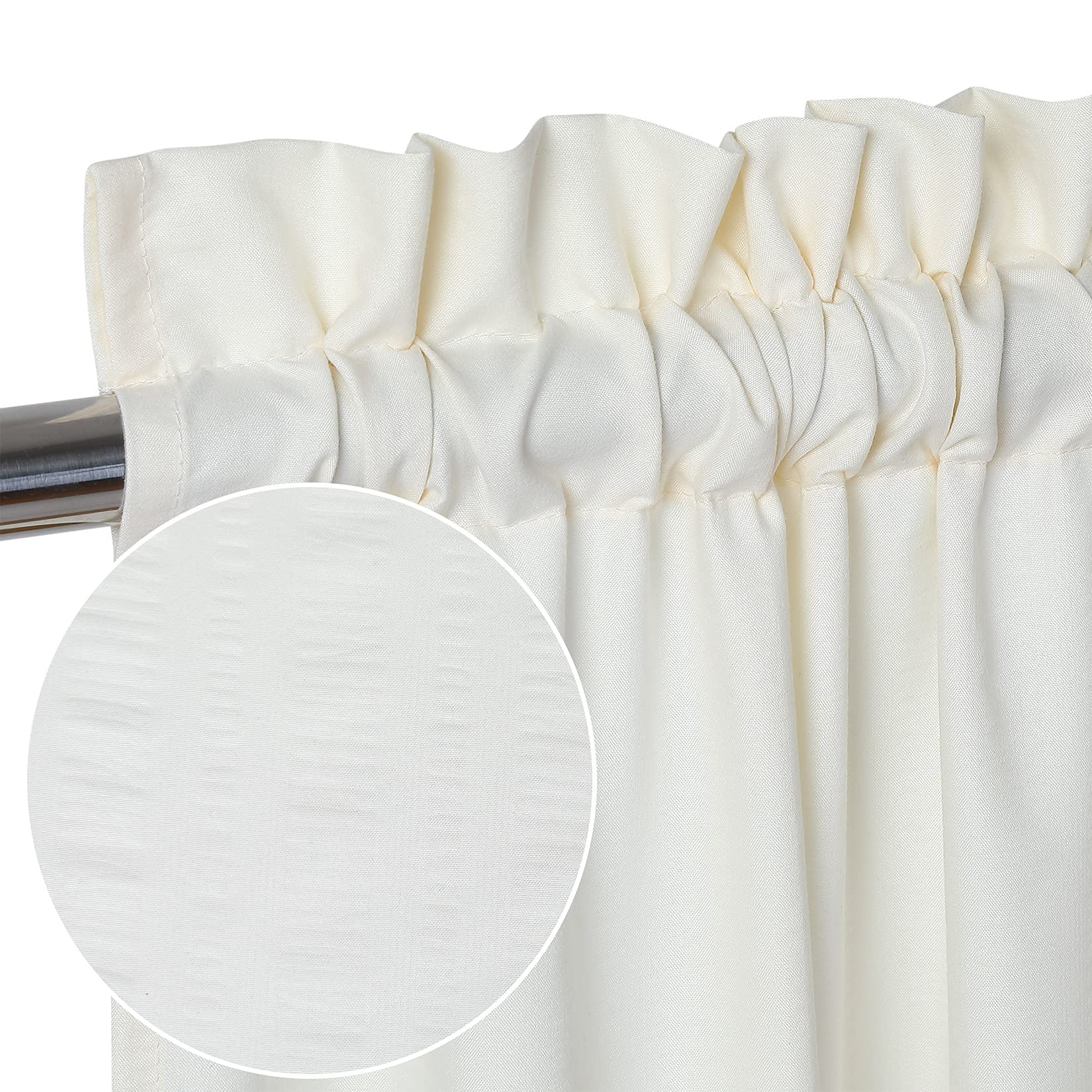 Tende da cucina impermeabili Garvee con texture in rilievo, color caffè, mezza finestra, 150x15 cm, beige, per cucina e bagno