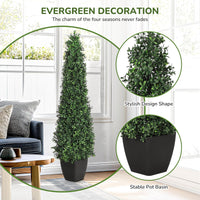 Garvee 5FT Artificiale Bosso Topiario Set da 2 Pezzi Resistente alle Intemperie Facile da Pulire per Uso Interno ed Esterno Verde