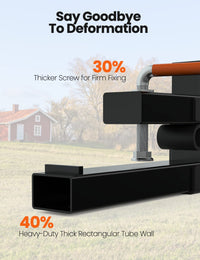 Forche per pallet Garvee da 43" con capacità di carico di 2000 libbre, barra stabilizzatrice regolabile in acciaio robusto per benna per trattore, agricoltura