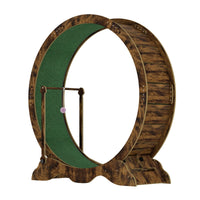 Garvee Cat Cyclette da 45 pollici Tapis roulant silenzioso in legno massello per fitness da interno con serratura di sicurezza Tappeto rimovibile