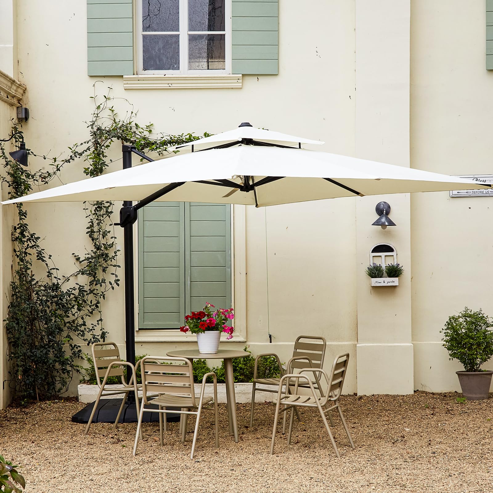 Ombrellone in alluminio GARVEE 300 x 300 cm, beige