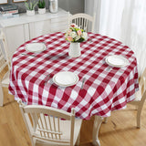 Tovaglia rotonda a quadretti GARVEE Buffalo Check, 70 pollici, rosso e bianco, antimacchia, lavabile, in poliestere, antipiega, per cucina e picnic