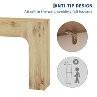 Tavolo consolle Garvee da 63 pollici in stile rustico, tavolo da divano in legno, robusto, sottile, per corridoio, soggiorno, marrone rustico