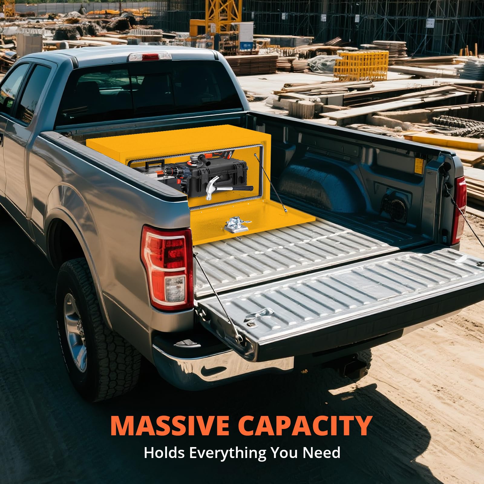 Cassetta Portautensili Garvee per Camion Sottoscocca - Acciaio Nero Impermeabile con Serratura | Regalo Robusto per Festa del Papà