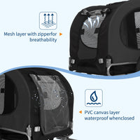 Trasportino per cani da bicicletta Garvee, capacità 88 libbre, con pneumatici da 19", per cani di taglia media e grande, avventure all'aria aperta, pieghevole, Oxford 600D, nero