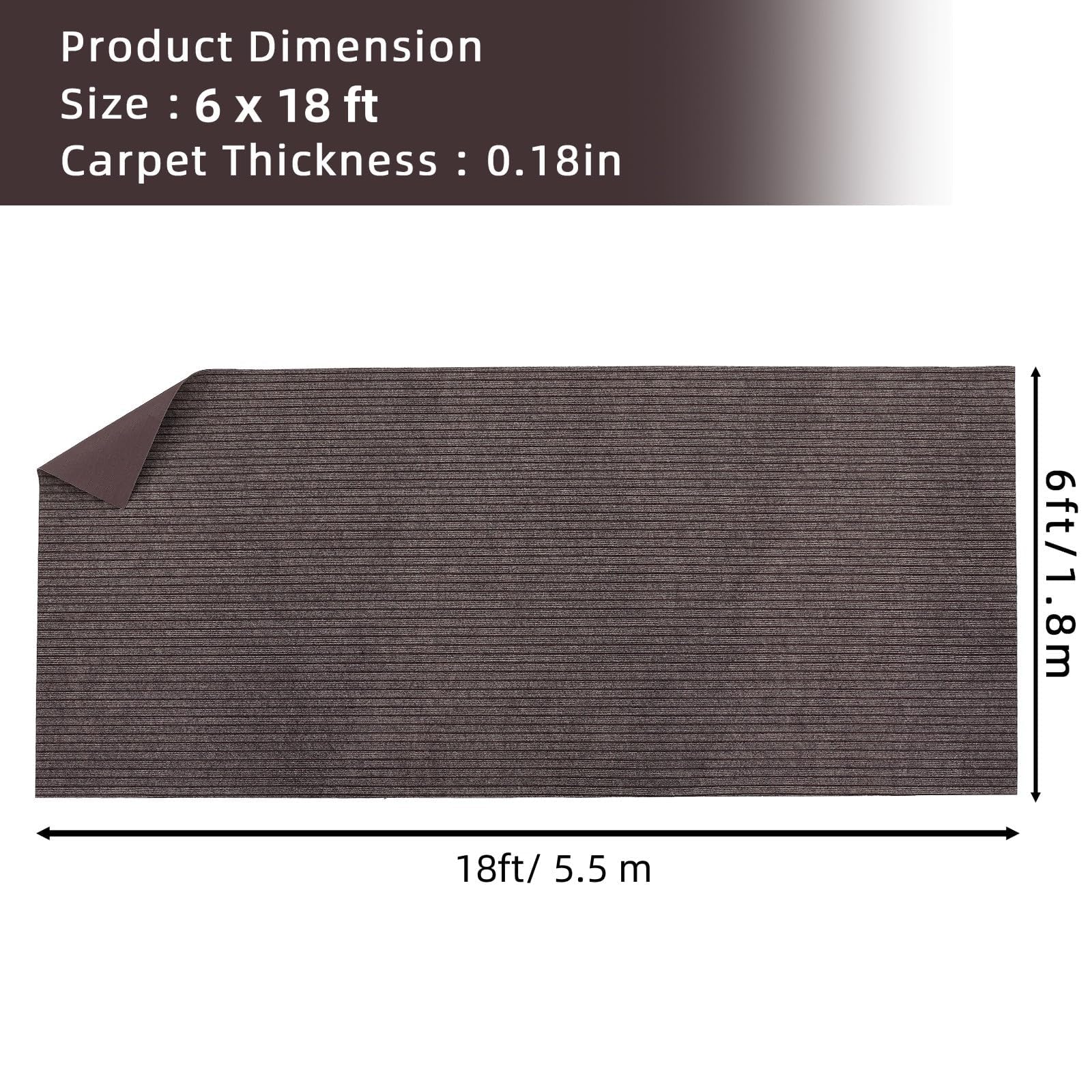 Tappetino antiscivolo per pavimenti per barche Garvee, 1,8x5,5 m, grigio, per esterni, per barche, yacht, SUP, kayak e camper.