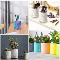 Stampo per candele in silicone Garvee, cilindro 3D con coperchio per candele fai da te, vasi di fiori, portapenne, casa, versatile, durevole, resistente al calore