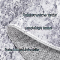 Tappeti lavabili astratti Garvee, design moderno per soggiorno, camera da letto, sala da pranzo, ufficio, 120x170 cm, grigio
