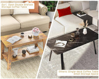 Tavolino rustico Garvee con 2 ripiani per soggiorno e ufficio, 31,49x15,35x18,89 pollici, grigio