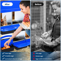 Nido per galline in metallo a 2 livelli Garvee - Con 6 scomparti, tetto impermeabile, base antiscivolo, design scorrevole