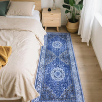 Tappeto Garvee, antiscivolo, lavabile, 80 x 150 cm, Boho Vintage, camera da letto, bagno